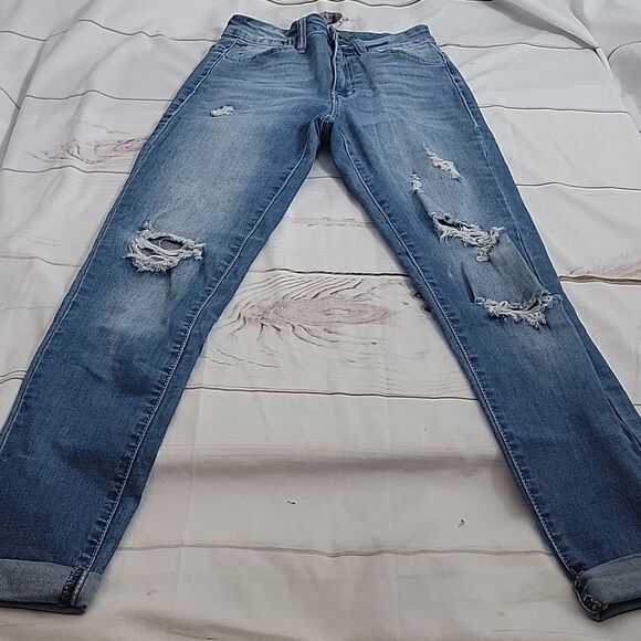 WOMENS Nature Denim Jeans Size 3 Or 25 In The Estillo Fit High Waisted Rolled - Picture 5 of 8